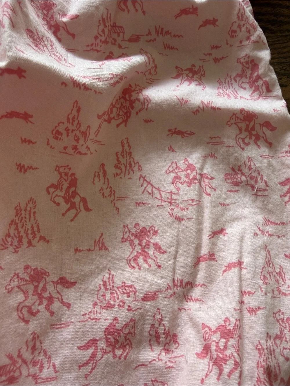 Janie & Jack pink cotton equestrian romper size 18-24m
